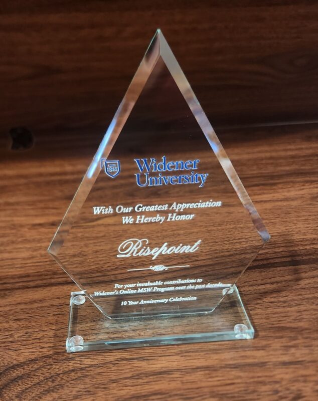 Widener University's award for Risepoint